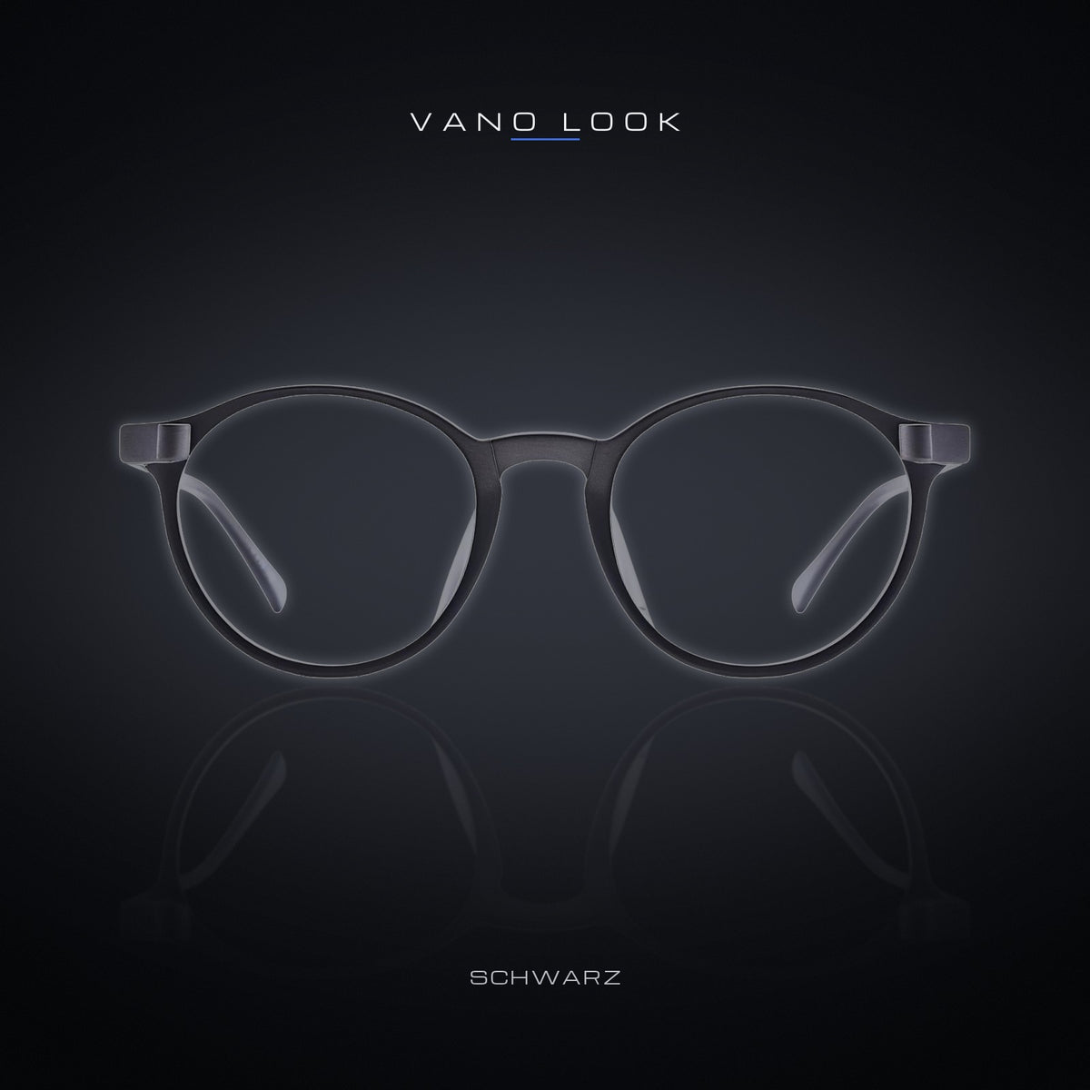 VANO Blaulichtfilterbrille LOOK in Schwarz, Ansicht von vorn