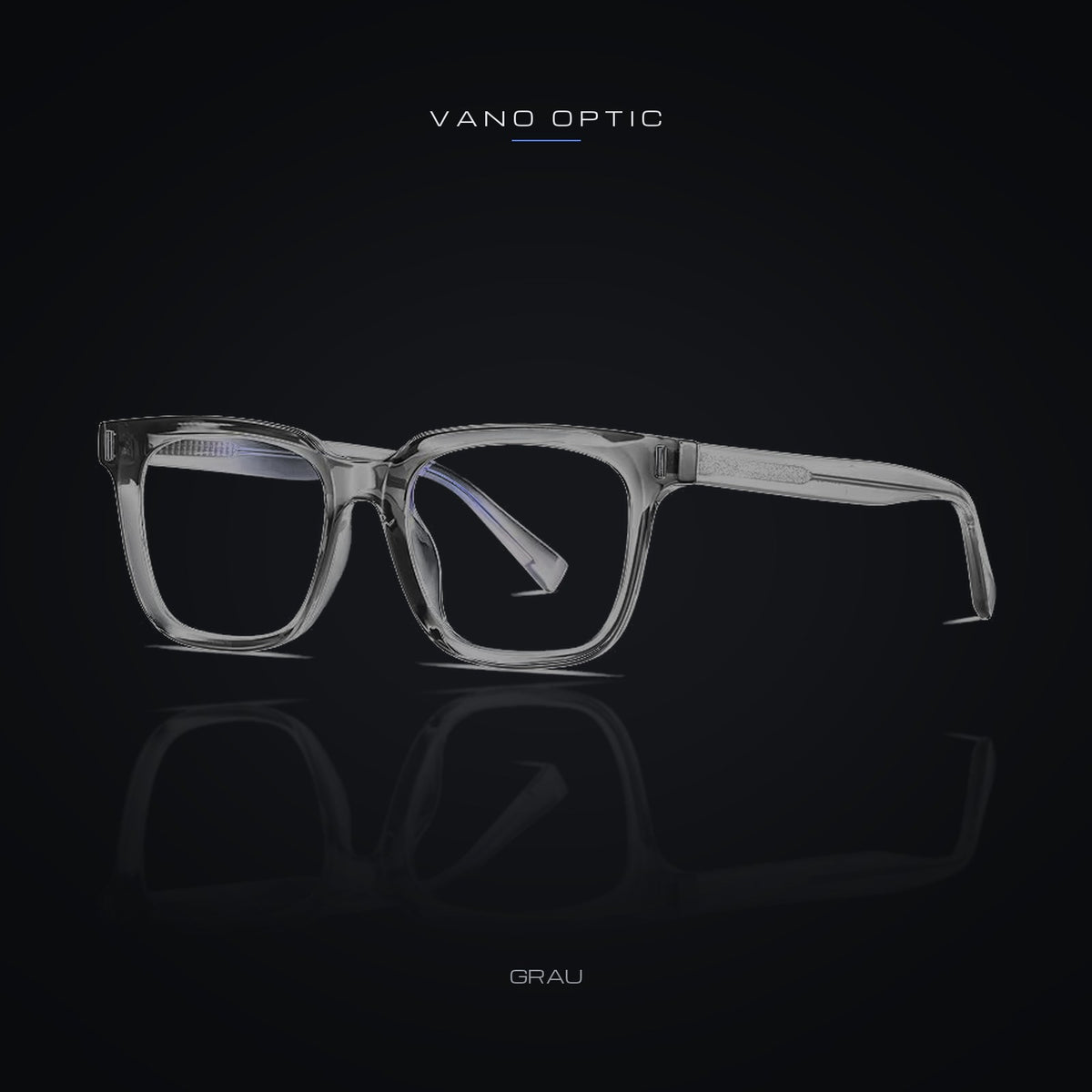 VANO Blaulichtfilterbrille OPTIC in Grau, seitliche Ansicht