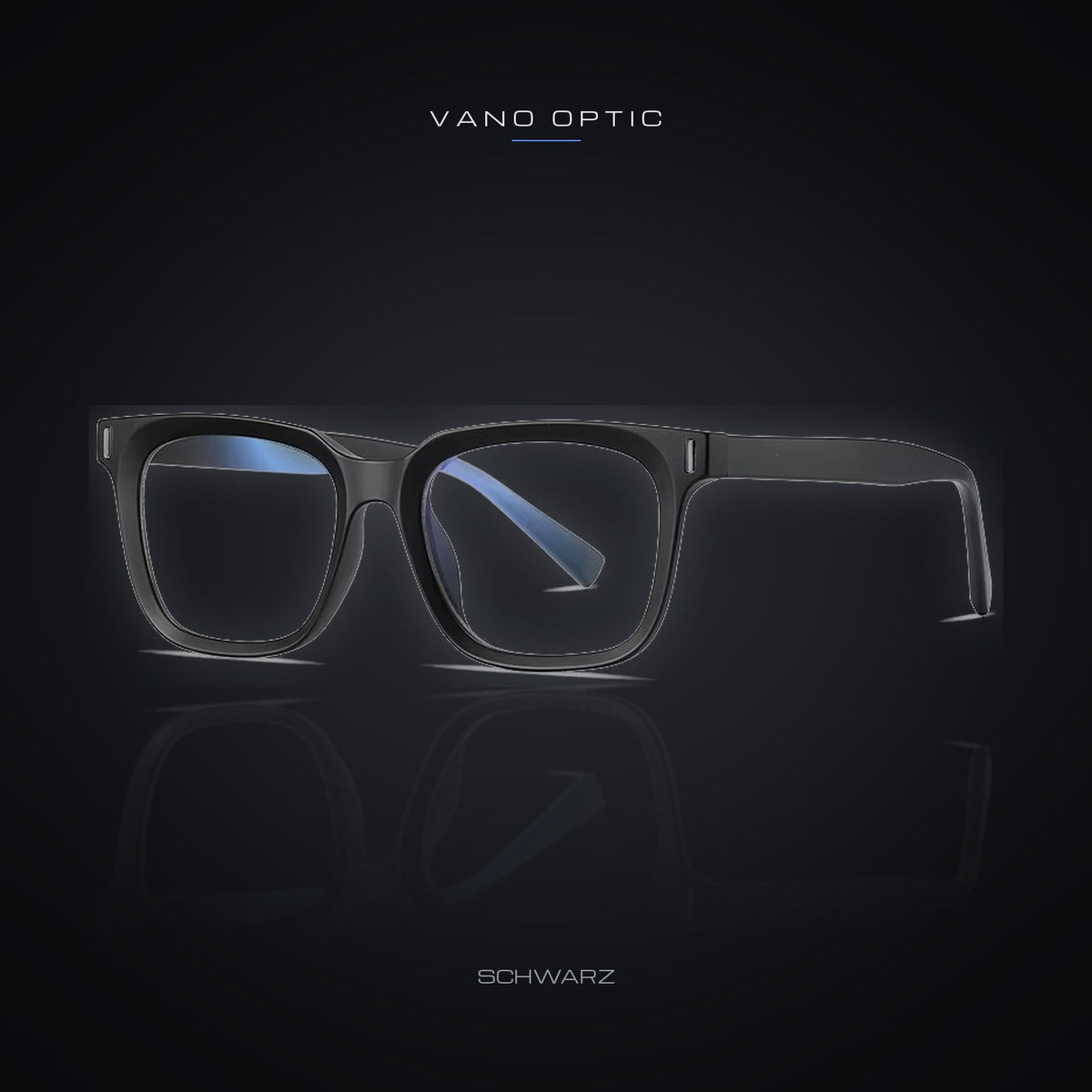 VANO Blaulichtfilterbrille OPTIC in Schwarz, seitliche Ansicht