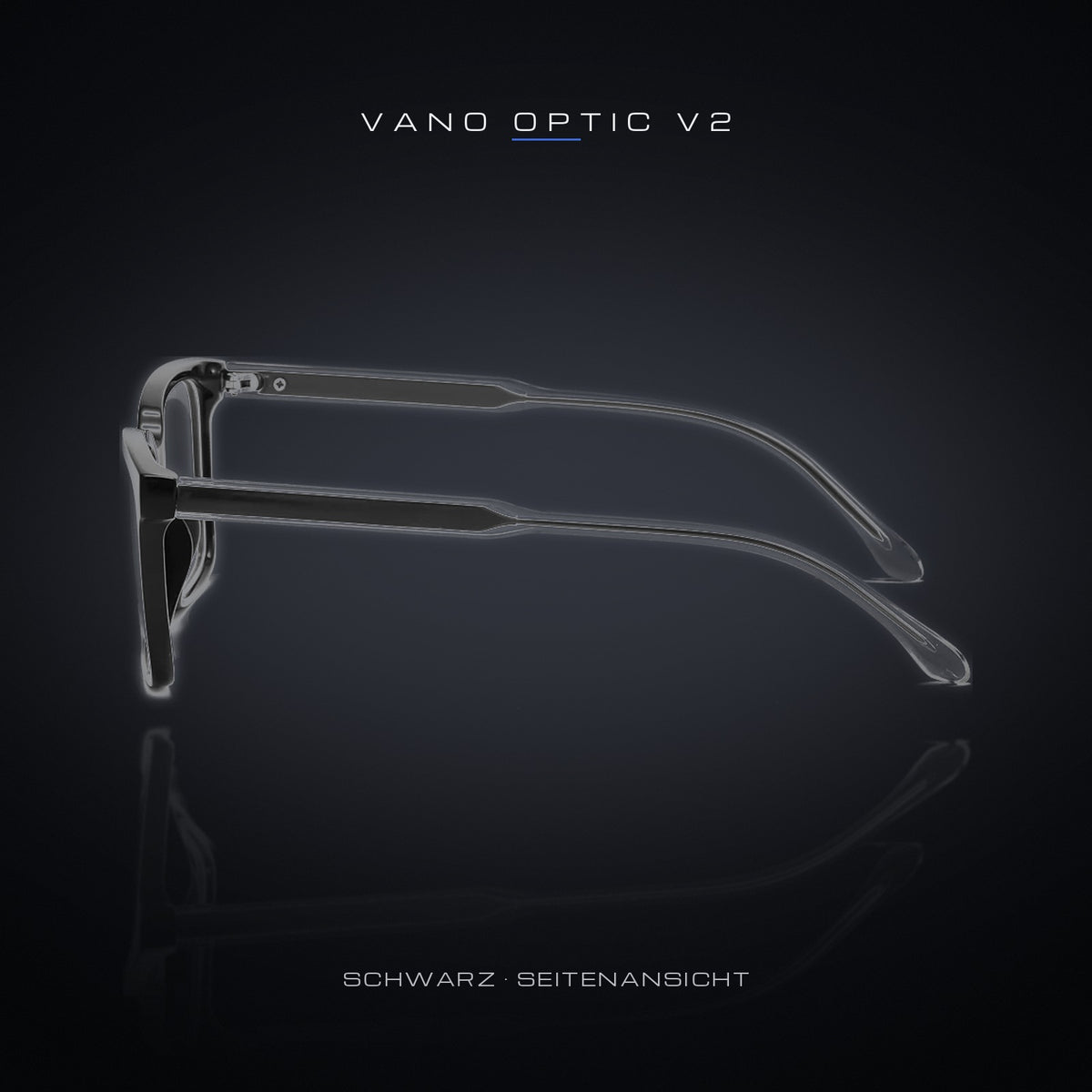 VANO Blaulichtfilterbrille OPTIC V2 in Schwarz, Seitenansicht